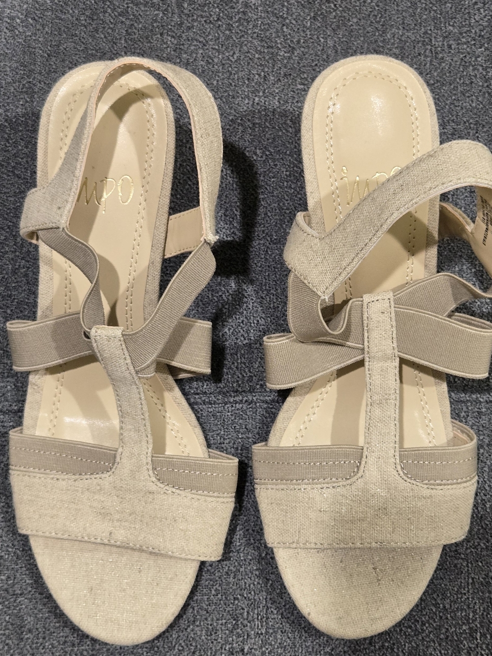 Impo Beige Strappy Heeled Sandals